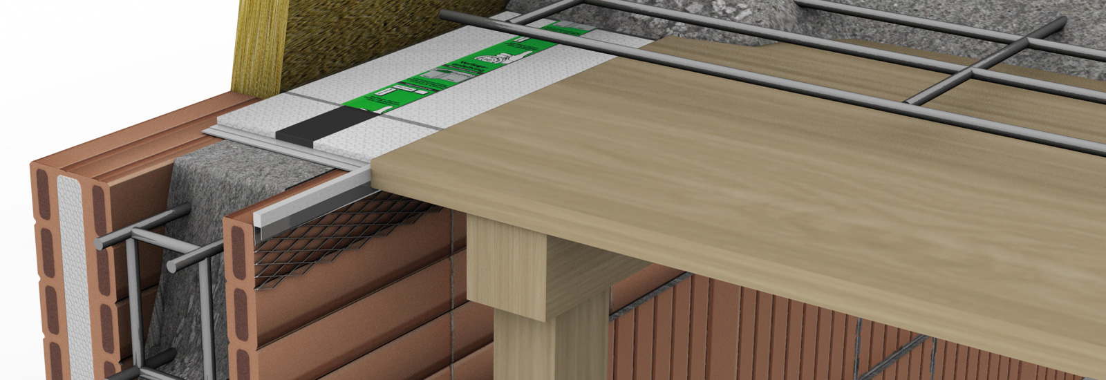 Einbaubeispiel SPEBA Streifengleitlager M Elastomerdeformationsgleitlager für den Hochbau